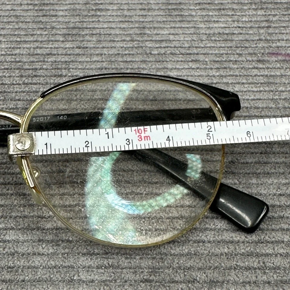 Versace Mod 1247 1252 Black Gold Greek Key Cat Eye Y2K Eyeglass Frames 52-17-140